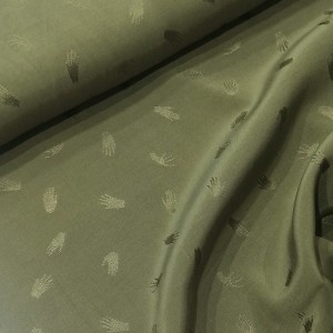 TKANINA WISKOZOWA ŻAKARD W DŁONIE - KHAKI
