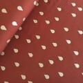 single jersey - złote łezki na rudym tle